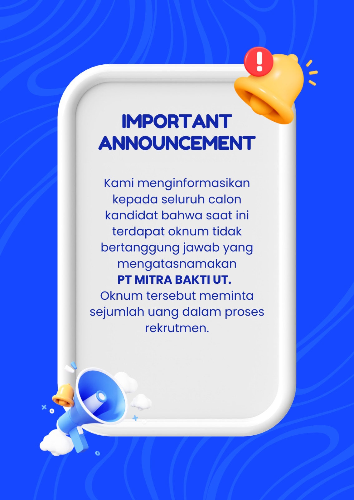 Peringatan rekrutmen 2